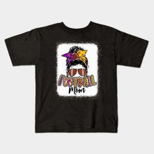 Football Mom Purple and Gold Kids T-Shirt